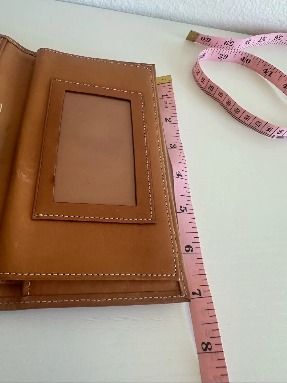 Dooney and Bourke Pattern Vintage Brown Canvas & Tan Leather Clutch Wallet